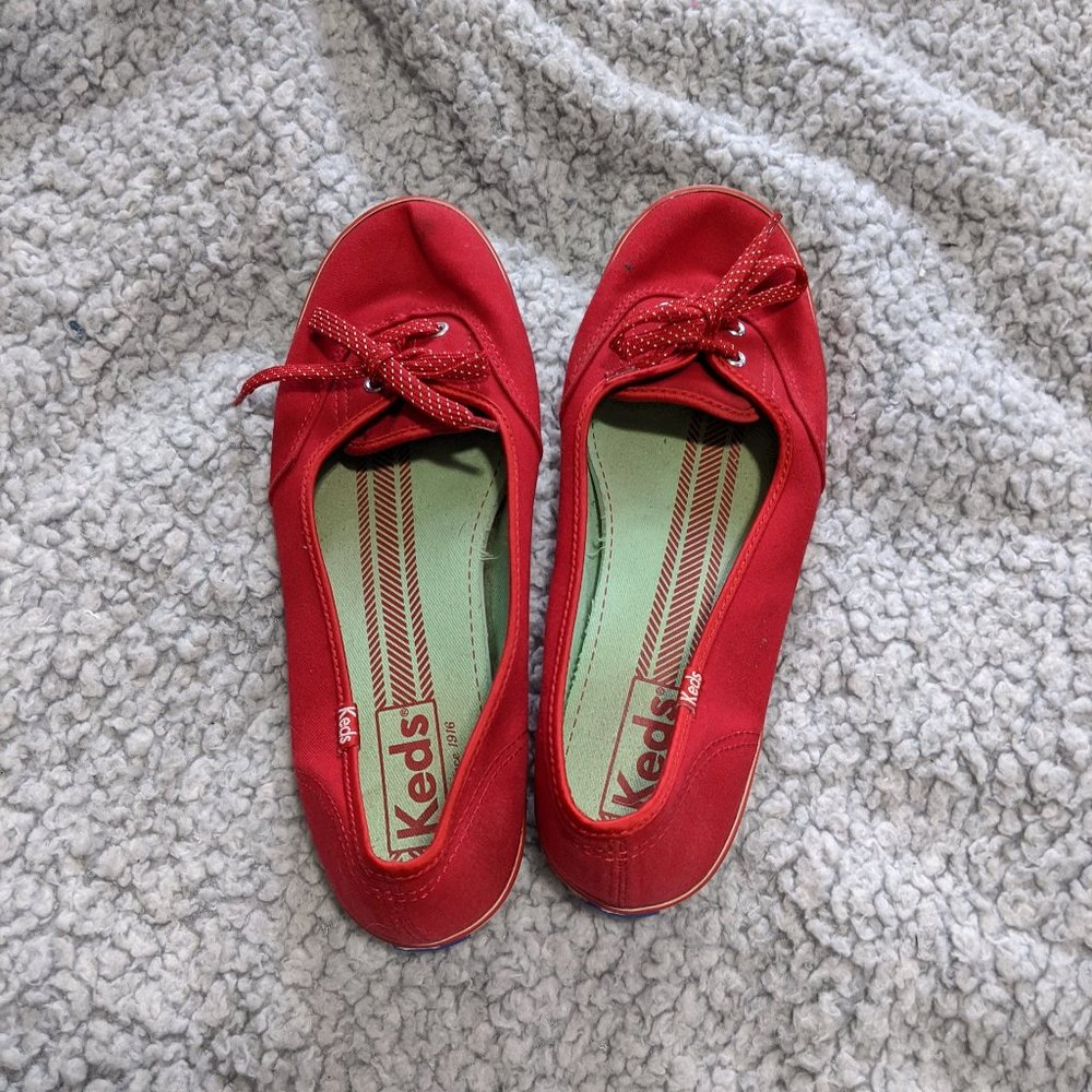 Red Sneaker Flats